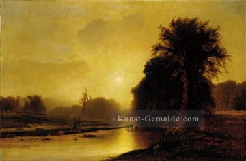  tonalist - Autumn Meadows Landschaft Tonalist George Inness Fluss